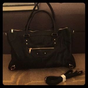 Black Leather Satchel